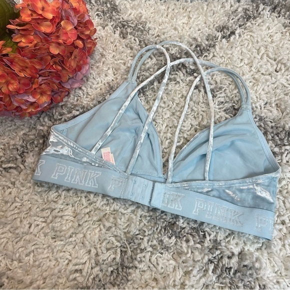 VS Pink Velvet Baby Blue Unlined Bralette - Picture 6 of 8